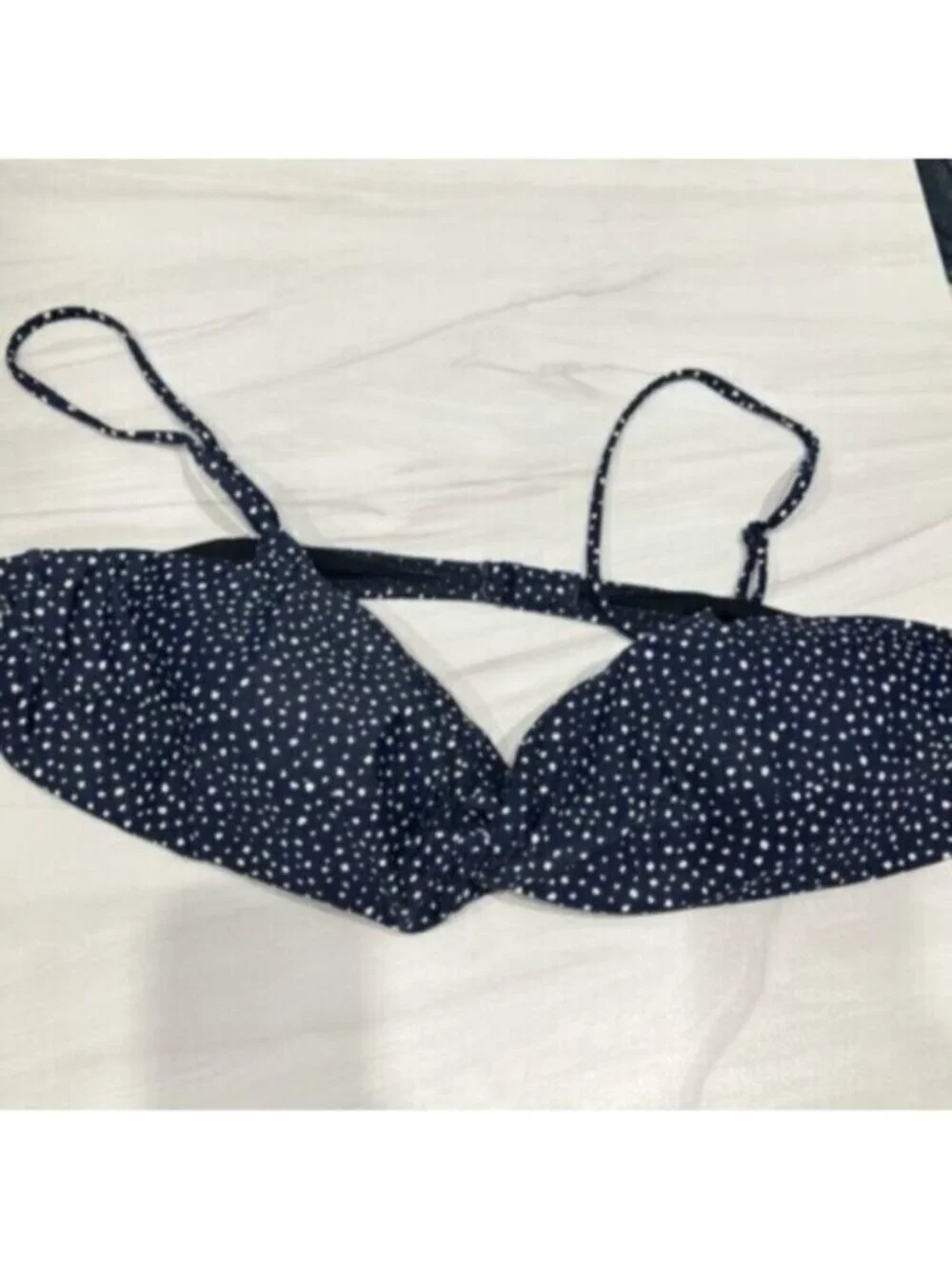NWT J. Crew Women’s Blue Strappy Twist Bikini Top Bra Size 3X
